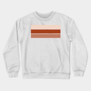 Three Classic Stripes - Light coffee and cream Crewneck Sweatshirt